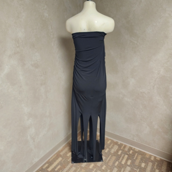Jamie Nicole Black Sleeveless Maxi Dress Ruched Sides Sz 2X - Picture 4 of 12